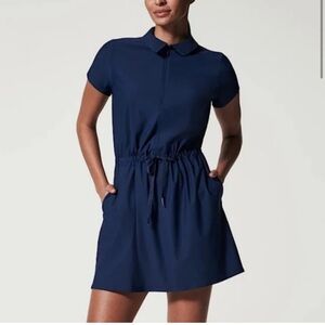 SPANX Sunshine Dress NAVY Blue Size 1X activewear Athleisure Preppy drawstring